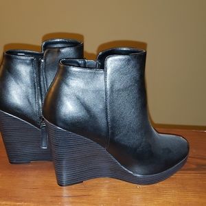 Torrid Black Faux Leather Booties